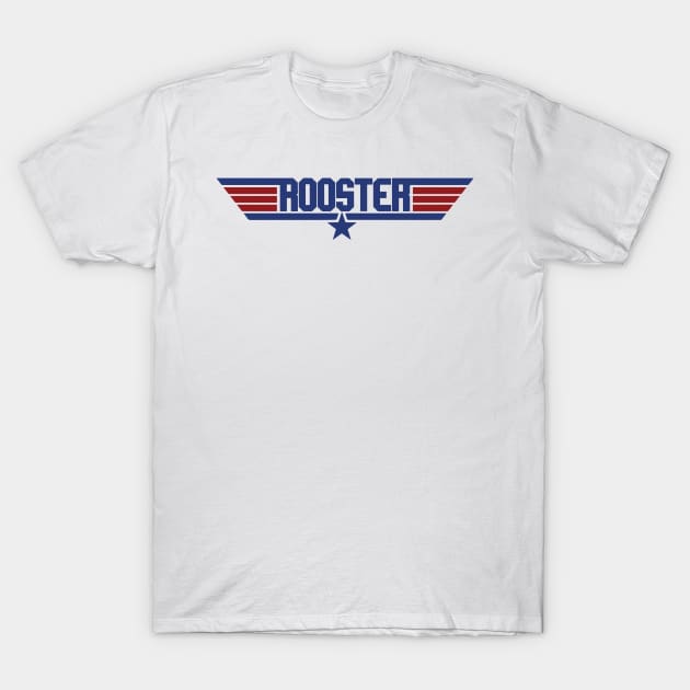 Rooster Top Gun Logo T-Shirt by Mandra